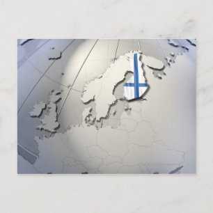 Postal Bandera de Finlandia