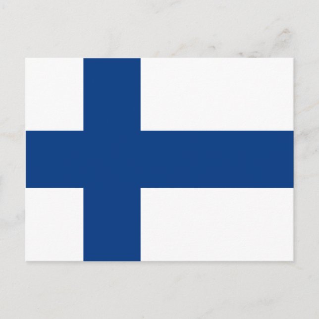 Postal Bandera de Finlandia (Anverso)