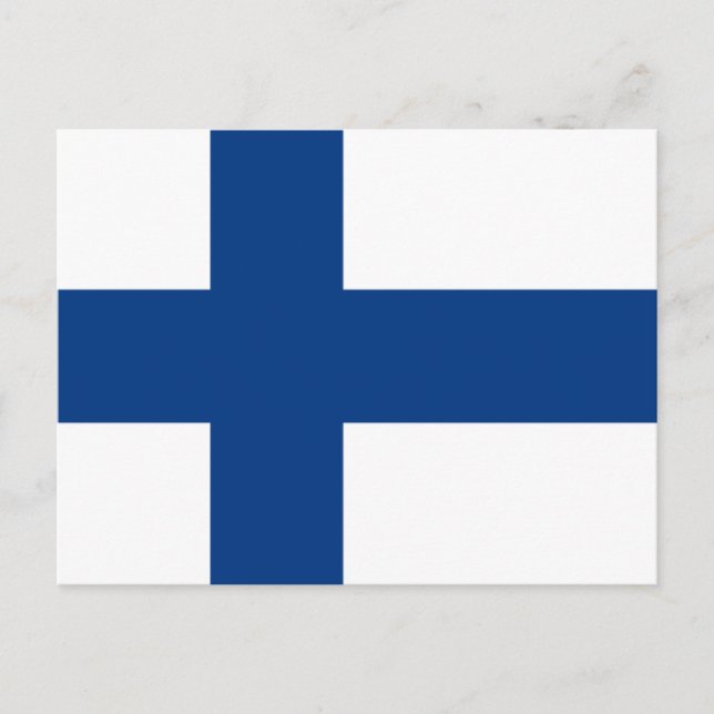 Postal Bandera de Finlandia (Anverso)