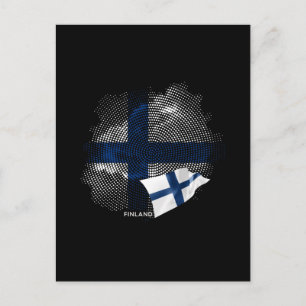 Postal bandera de Finlandia