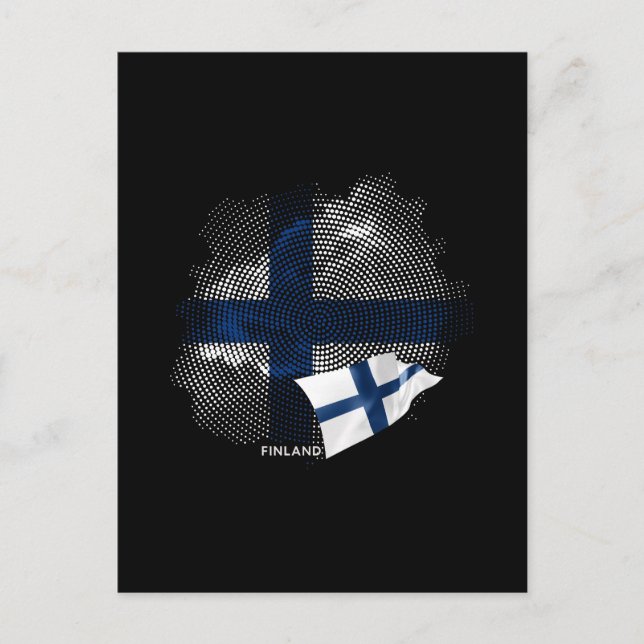 Postal bandera de Finlandia (Anverso)