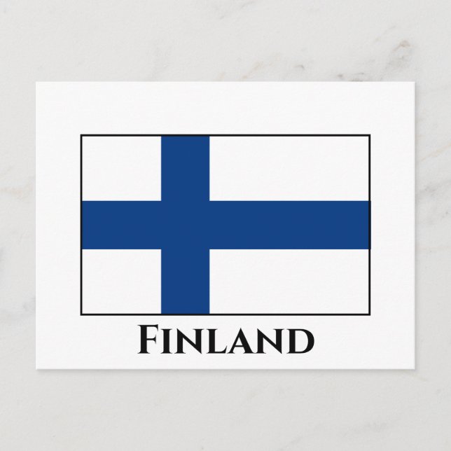 Postal Bandera de Finlandia (finlandesa) (Anverso)