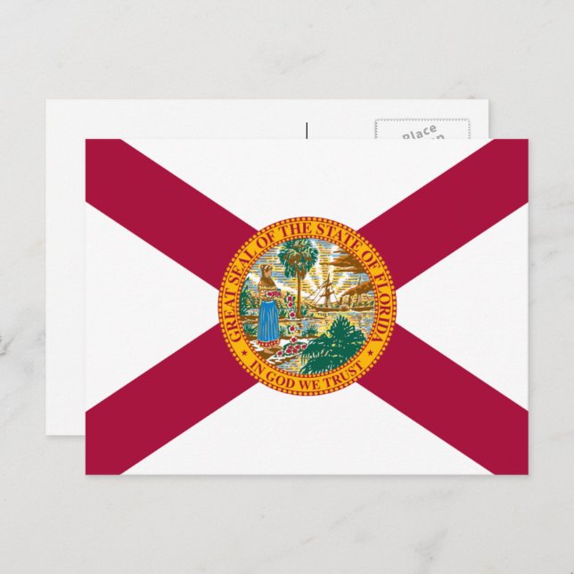 Postal Bandera de Florida, Bandera de Florida (Anverso / Reverso)