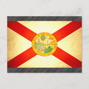Postal Bandera de Florida besada por el sol