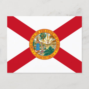 Postal Bandera de Florida: El Estado del Sol de los Flori