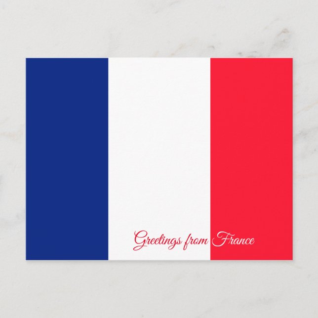 Postal Bandera de Francia (Anverso)