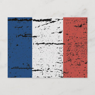 POSTAL BANDERA DE FRANCIA