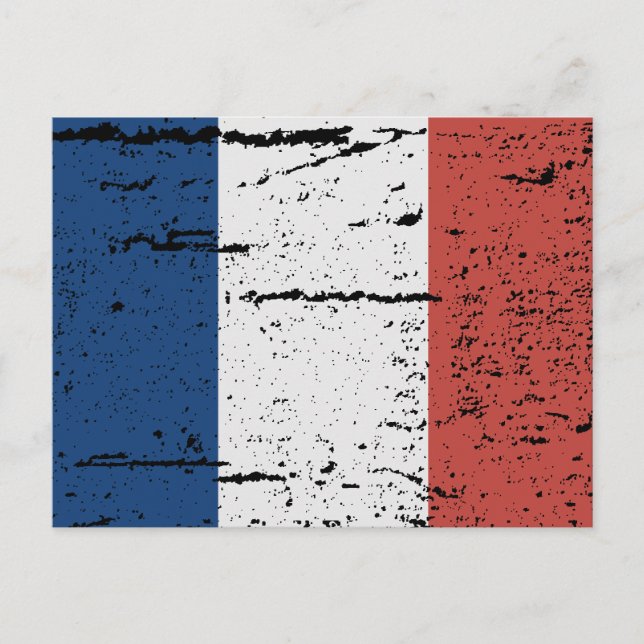 POSTAL BANDERA DE FRANCIA (Anverso)