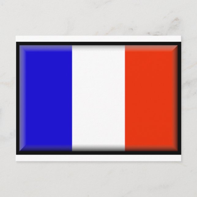 Postal Bandera de Francia (Anverso)