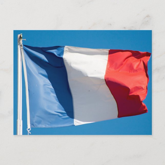 Postal Bandera de Francia (Anverso)