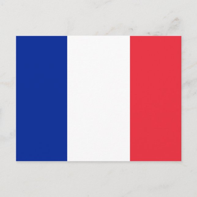 Postal Bandera de Francia (Anverso)