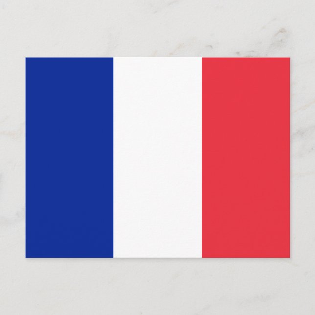 Postal Bandera de Francia (Anverso)