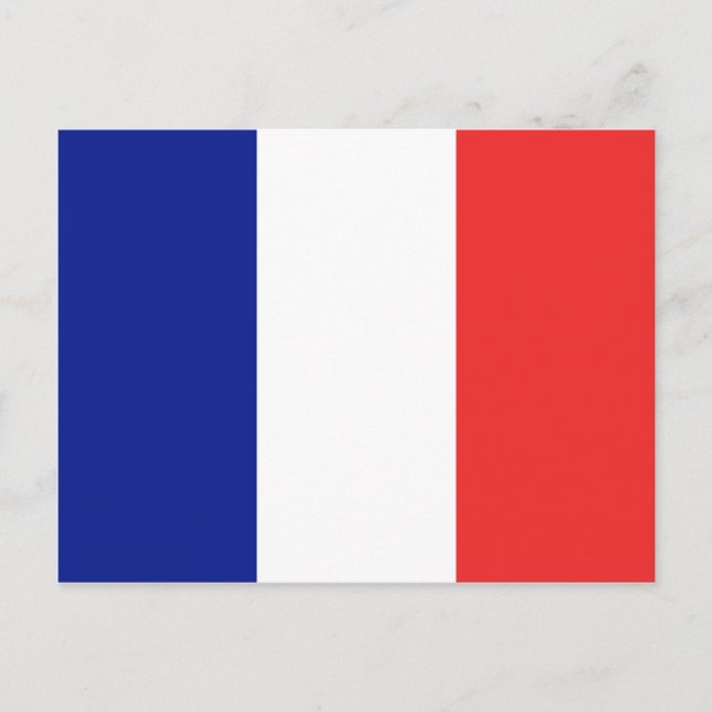 Postal Bandera de Francia Tricolore Francés (Anverso)