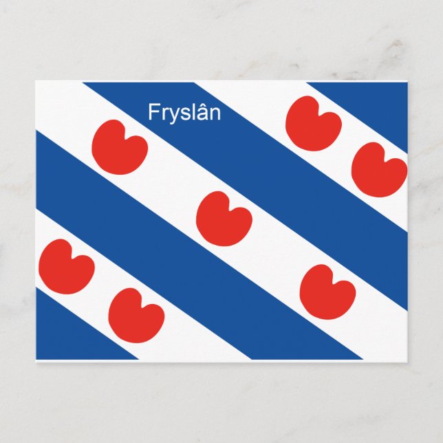 Postal Bandera de Frisia Friesland Holland (Anverso)
