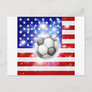Postal Bandera de fútbol de Estados Unidos