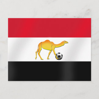 Postal Bandera de fútbol del desierto de Egipto