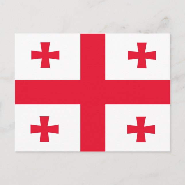 Postal bandera de Georgia (Anverso)