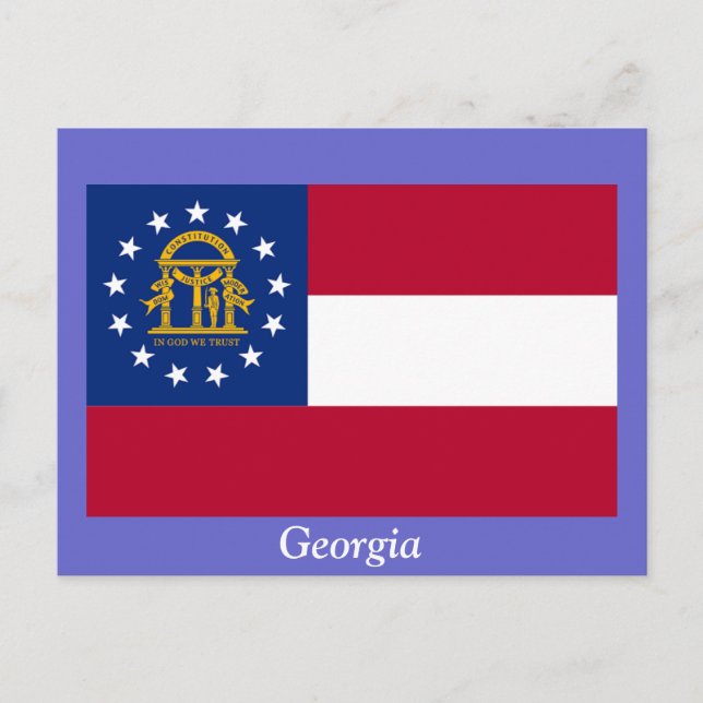 Postal Bandera de Georgia (Anverso)