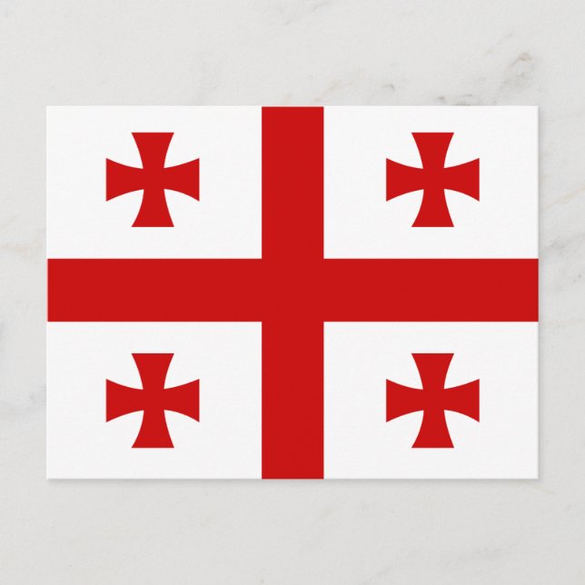 Postal Bandera de Georgia (Anverso)