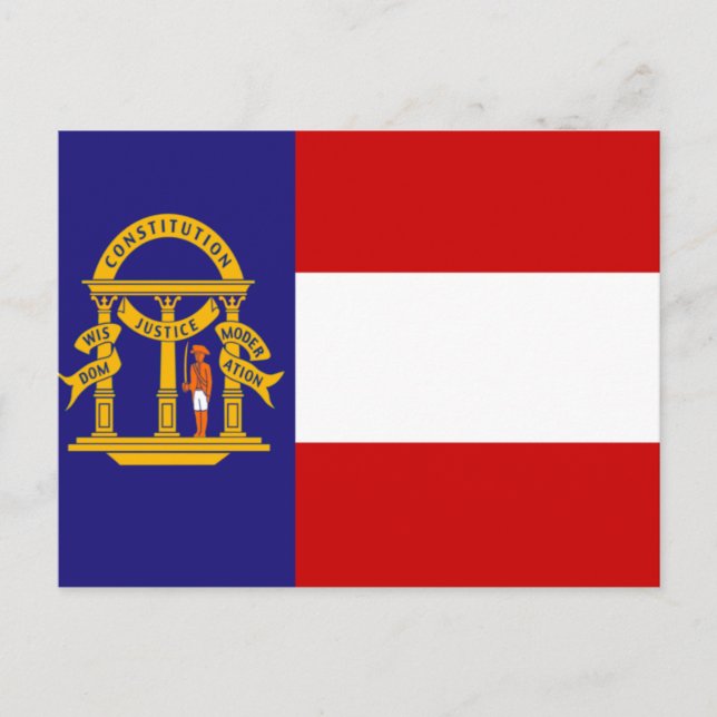 Postal Bandera de Georgia (Anverso)