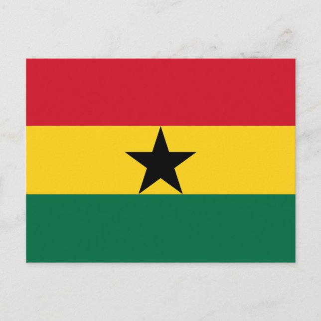 Postal Bandera de Ghana África (Anverso)