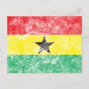 Postal Bandera de Ghana virgen