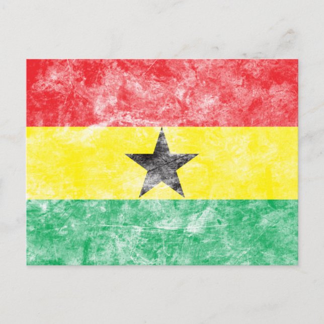 Postal Bandera de Ghana virgen (Anverso)