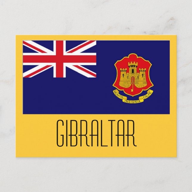 Postal Bandera de Gibraltar (Anverso)