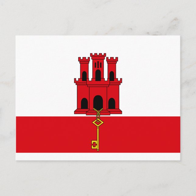 Postal Bandera de Gibraltar (Anverso)