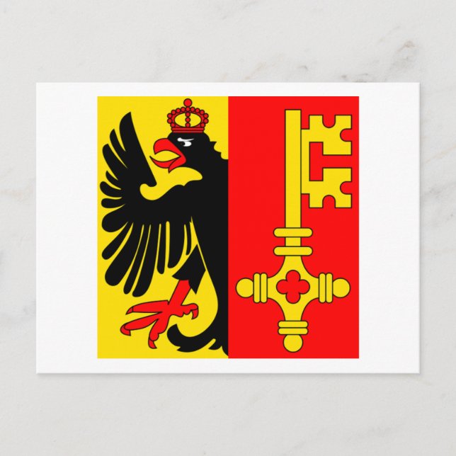 Postal Bandera de Ginebra (Anverso)