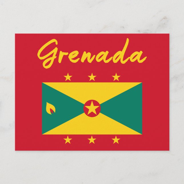 Postal Bandera de Granada Carnaval caribeño granadino Mas (Anverso)
