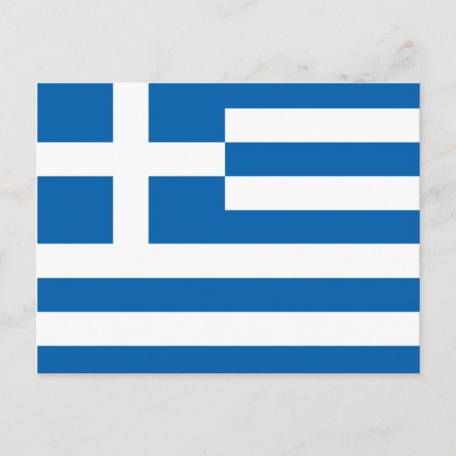 Postal Bandera de Grecia (Anverso)