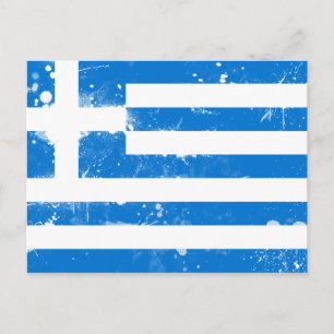 Postal Bandera de Grecia