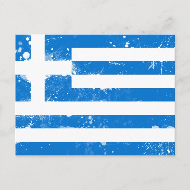 Postal Bandera de Grecia (Anverso)