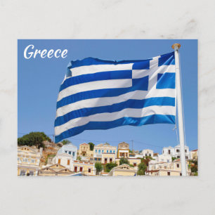 Postal Bandera de Grecia