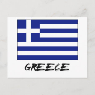 Postal Bandera de Grecia