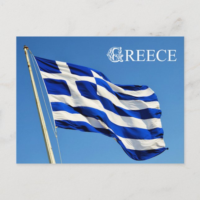 Postal Bandera de Grecia (Anverso)
