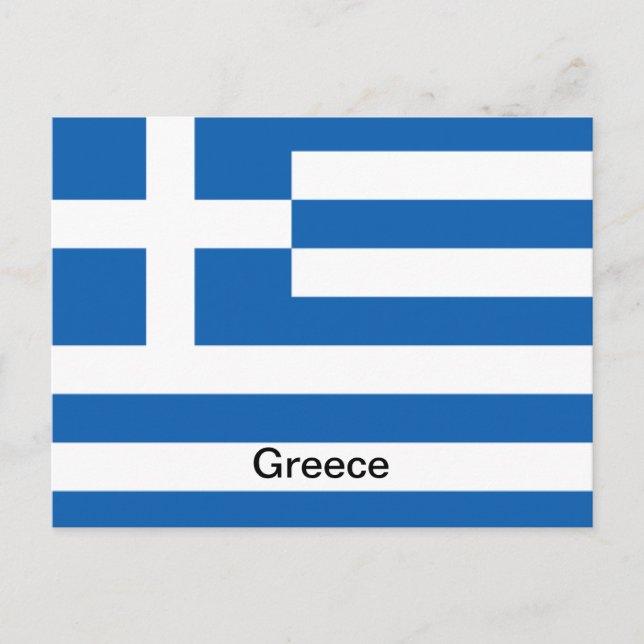 Postal Bandera de Grecia (Anverso)