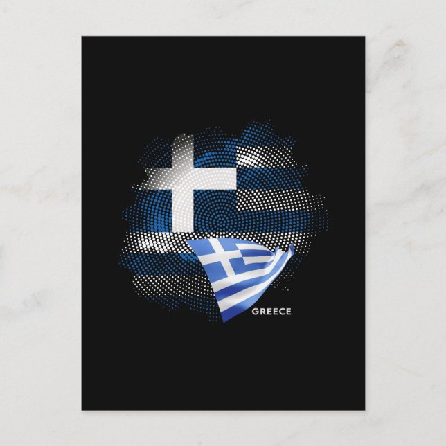 Postal bandera de Grecia (Anverso)