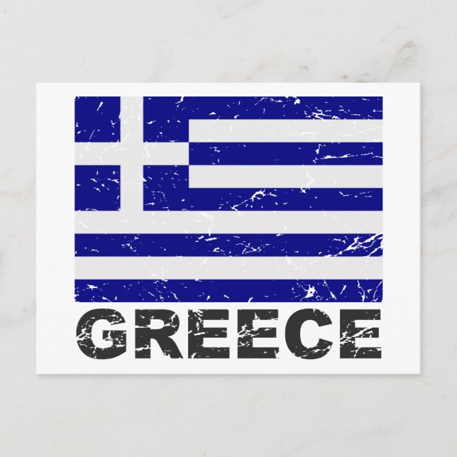 Postal Bandera de Grecia (Anverso)
