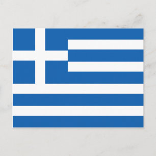 Postal Bandera de Grecia Bandera Griega