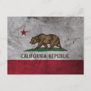 Postal Bandera de Grunge California