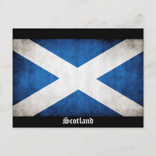 Postal Bandera de Grunge de Escocia