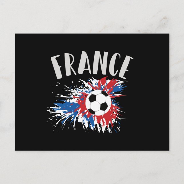 Postal Bandera de Grunge de la pelota de fútbol de Franci (Anverso)