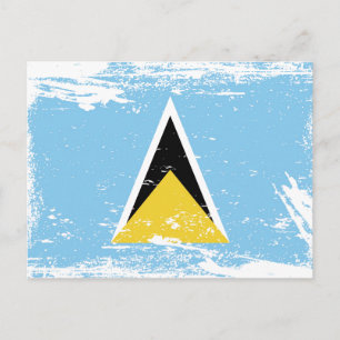 Postal Bandera de Grunge Santa Lucía