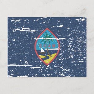 Postal Bandera de GUAM de época