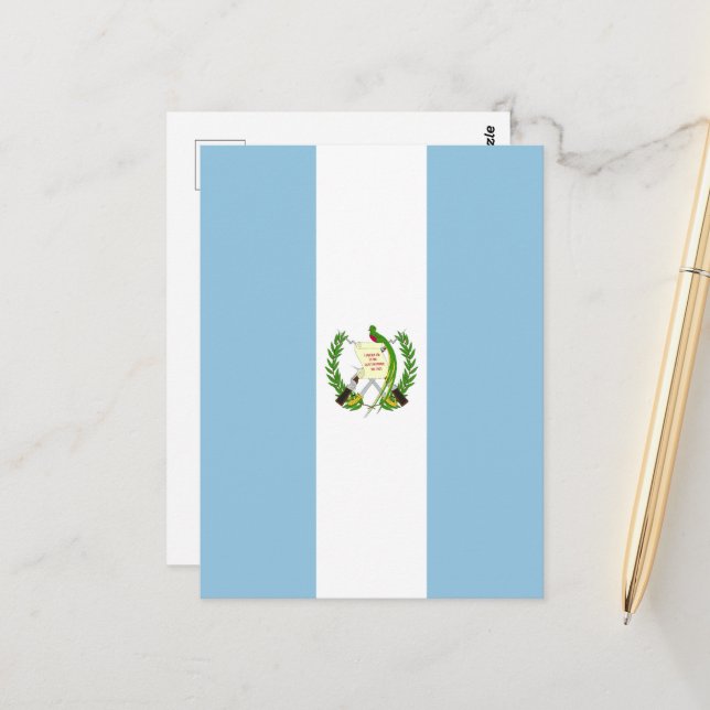 Postal Bandera de Guatemala (Anverso/Reverso In Situ)
