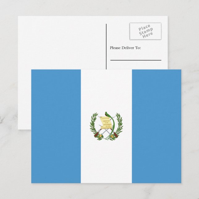Postal Bandera de Guatemala (Anverso / Reverso)