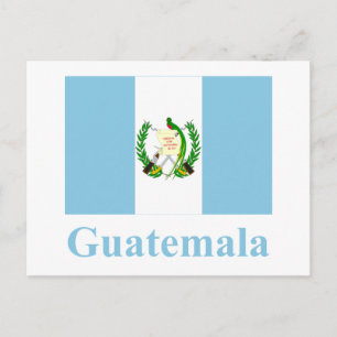 Postal Bandera de Guatemala con nombre