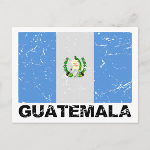 Postal Bandera de Guatemala de época
